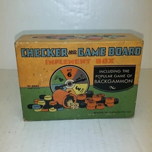 JUEGO CAJA IMPLEMENTO TABLERO Y AJEDREZ VINTAGE - Imagen 1 de 12