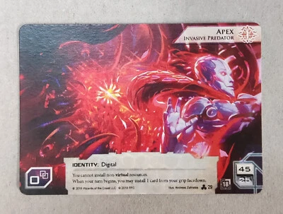 Android Netrunner: Apex Invasive Predator Promo Card - NM Alternate Full Art - Image 1 of 2