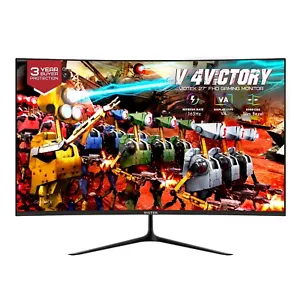 VIOTEK 27" 165hz 1920x1080p FHD w/Speakers Curved Gaming Monitor 3000:1 FreeSync - Picture 1 of 12