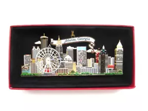 Atlanta Georgia City Skyline Ornamento Color Latón Personalizar con Dije Año - Imagen 1 de 9