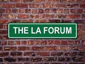 Letrero de calle The LA Forum Los Angeles Lakers Kings baloncesto hockey autopista - Imagen 1 de 8