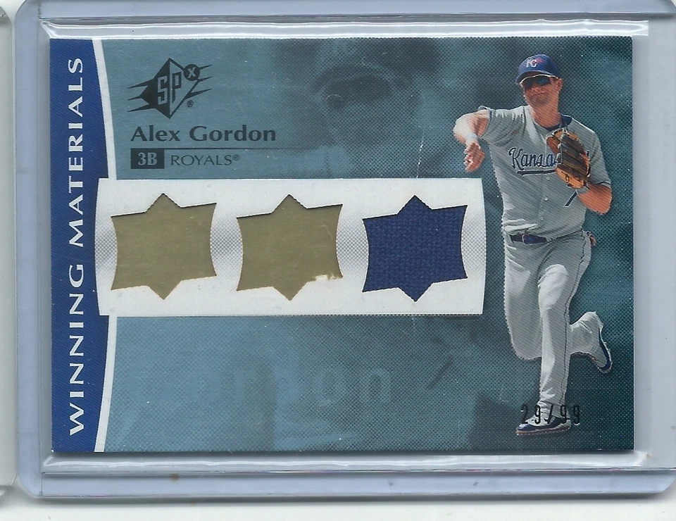 2008 UD SPx Winning Materials Alex Gordon UD Logos GU Jersey CREASED #WMGO 29/99 - Image 1 of 1