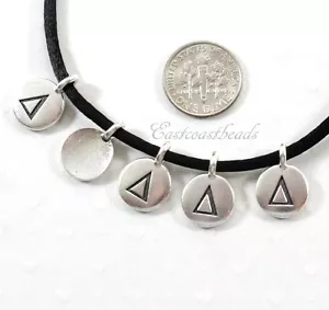 TierraCast Delta Griechischer Buchstabe, Versilbert Charms, 5 Stück, 8112 - Bild 1 von 2