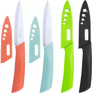 Paring Knives Set, 4 Inch Paring Knife with Cover, for Fruit Peeling Kitchen - Picture 1 of 12