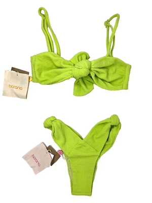 NWT Lime Summer Green Bikini Set borana Beachwear Swimwear From Brazil XS-S - Imagem 1 de 4