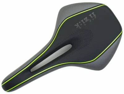 Fizik LUCE S-ALLOY LARGE Road Bike Saddle w/ Alloy Rails Black/Grey/Lime - Image 1 of 3