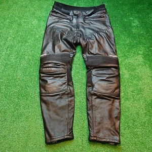 Pantalones de cuero Louis vintage para hombre 52 rectos café-racer tobillo cremallera ciclista moto - Imagen 1 de 17