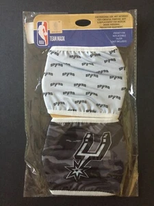 Paquete de 2 Máscara facial de tela para adultos San Antonio Spurs - 50% de descuento S&H sin precio de venta sugerido - Imagen 1 de 1