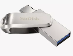 SanDisk Type C USB Memory Stick 64GB 128GB 256GB Flash Drive Ultra Dual Luxe - Picture 1 of 12