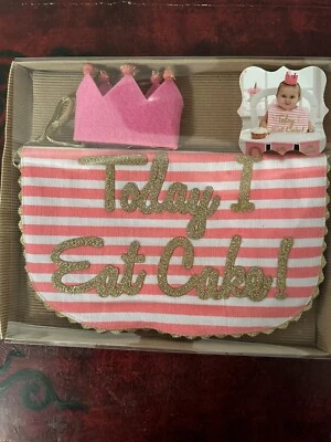 Babero y corona Mudpie Today I Eat Cake, Nuevo  Foto 1 de 3