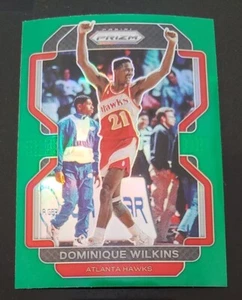 π2021-22 Prizm Dominique Wilkins Green Prizm Holo Basketball Card 252 NM Hawks - Picture 1 of 2
