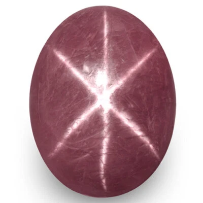 IGI Certified VIETNAM Star Ruby 8.27 Cts Natural Untreated Purple Red Oval - Image 1 of 4
