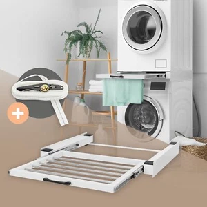 ML DESIGN MODERN LIV Verbindungsrahmen mit Handuchhalter Zwischenbausatz für Waschmaschine Trockner