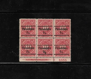 WA Precancels: Philadelphia; 10c 1917 Postage Due #J65; Plate Block/6 NG - Picture 1 of 1