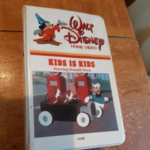 WALT DISNEY VHS "KIDS IS KIDS" Donald Duck, ORIGINAL "21VS" CLAMSHELL. HTF EX - Picture 1 of 12