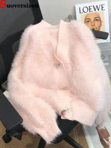 Winter Womens Fashion Angora Warm Sweater Fluffy Fuzzy Jumper Hot - Picture 1 of 27