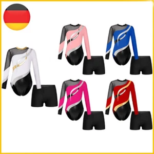 DE* Mädchen Kinder Gymnastikanzug Turnanzug Glitzernde Gymnastikbody Tanzkostüm - Bild 1 von 79