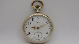 Orologio da tasca funziona argento VIKING silver pocket watch Works A260 - Imagen 1 de 14