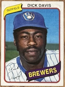 Milwaukee Brewers  Dick Davis # 553 1980 Topps Collector Baseball Cards - Picture 1 of 2