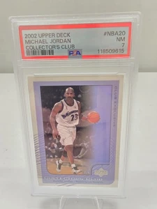 2002 Upper Deck Collector's Club #NBA20 Michael Jordan Washington Wizards PSA 7 - Picture 1 of 5