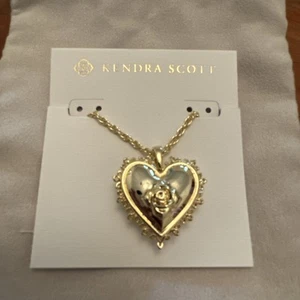 Kendra Scott Mallory Rosegold Medaillon kurzer Anhänger Halskette Neu mit Etikett - Bild 1 von 6