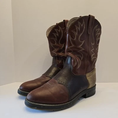DOUBLE H ROPER Boots Western Cowboy Brown 3 tone DH3592 Mens 9.5 EE Extra Wide - Image 1 of 4