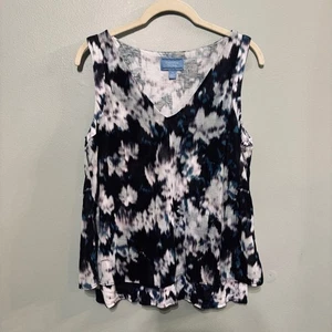Blusa Camisa Blusa Pequeña Simply Vera Wang Camiseta Sin Mangas Fly Away - Imagen 1 de 9
