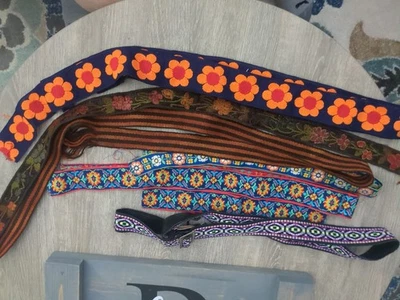 Vintage Retro Mixed Lot Colorful Film Art Trim Ribbon Jacquard Embroidery  - Image 1 of 4