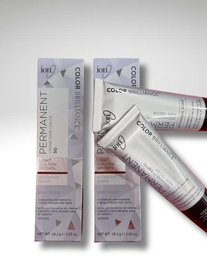 Cor de cabelo Ion Color Brilliance 5G marrom dourado claro creme – Lote de 2 tubos novos - Imagem 1 de 2