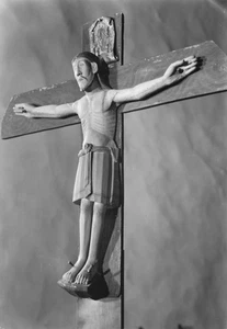 27-15B) CARTOLINA CASTELLO TURES CROCIFISSO SCHLOSS TAUFERS KRUZIFIX BOLZANO - Bild 1 von 2