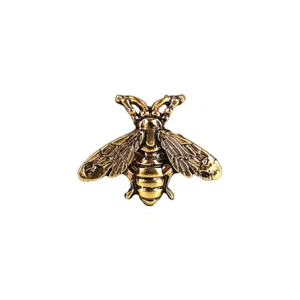 A Golden Worker Bee Metal Lapel Pin Badge (25mm) - New - Picture 1 of 4