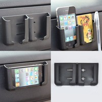 1 x Auto Car Accessories Cell Phone Card Holder Stand Cradle Console Bracket Box