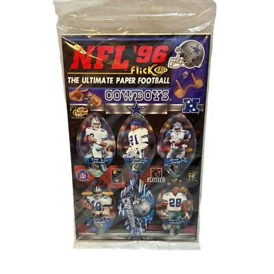 VTG 1996 NFL Flick Ball Paper Football DALLAS COWBOYS AIKMAN SANDERS SMITH - Image 1 of 4