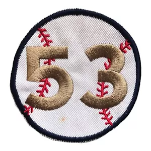 1953 WORLD SERIES MLB BASEBALL NEW YORK YANKEES 2.5" STYLIZED FONT YEAR PATCH - Picture 1 of 4