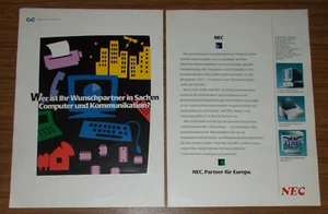 Seltene Werbung NEC POWERMATE 486/25e Personal Computer - Wunschpartner 1991 - Picture 1 of 1