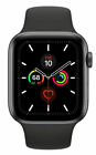 Étui en aluminium gris sidéral Apple Watch Series 5 44 mm avec bracelet sport noir - S/M &