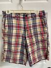 Polo Jeans Co Ralph Lauren Sz 30 Plaid Madras India Cotton Chinos Shorts (L3)