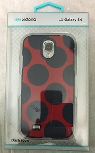 X-Doria Galaxy S4 Impact Snap Protect Cell Phone Case Red Blue Polka Dot NEW #DX - Picture 1 of 2