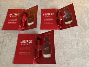 3x Givenchy L'Interdit Rouge Ultime Eau de Parfum EDP 1ml Spray FREEPOST - Picture 1 of 2