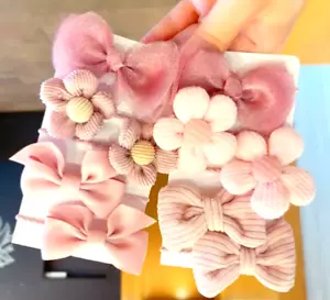 10 Stück/Set große Schleife Blume elastische Haarbänder Kinder Mädchen süße Haargummis Mode - Bild 1 von 2
