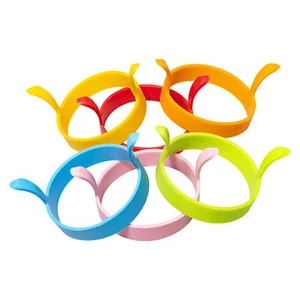 4Pcs Food Grade Silicone Egg Rings, Egg Ring Molds for Cooking, Fried Egg Rings - Picture 1 of 18