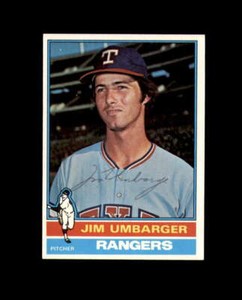 Jim Umbarger Hand Signed 1976 Topps Texas Rangers Autograph