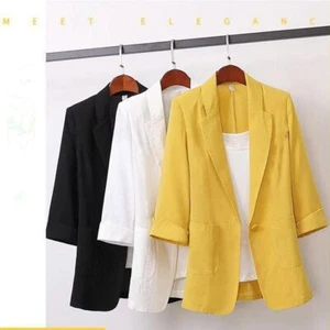 2025 Womens Ladies Formal Plus Size 3/4 Sleeve Coat Jacket Suit Blazer@!! - Picture 1 of 13