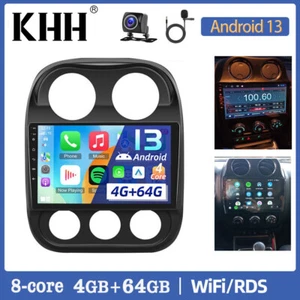 For Jeep Compass Patriot 2010-2017 Car Stereo Radio Android 13 4G+64G Player GPS - Picture 1 of 15