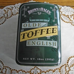 Brown & Haley Olde English Toffee Green Tin w/ Lid ~ - Picture 1 of 9