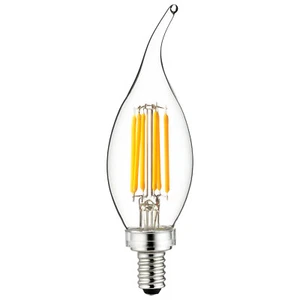 LED Filament CA11 Flame Chandelier Light 5W, 60W, 600LM Candelabra E12 2700K 1PK - Picture 1 of 1