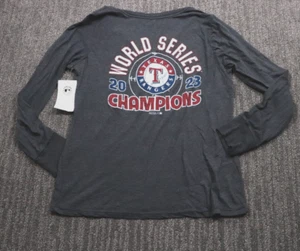Texas Rangers MLB Baseball '23 Champs Thin Shirt USA Made Women's XL New w Tag - Picture 1 of 12