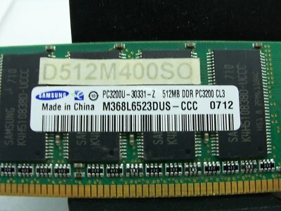 Samsung PC3200 512MB CL3 Desktop PC Memory DDR M368L6523DUS-CCC - Image 1 of 2