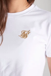 SikSilk Girls White Basic Crop Tee 13-14 Years - Picture 1 of 3