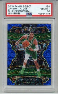 2019 PANINI SELECT BLUE DISCO PRIZM #54 JAYSON TATUM CELTICS /25 PSA 10 LOW POP - Picture 1 of 2
